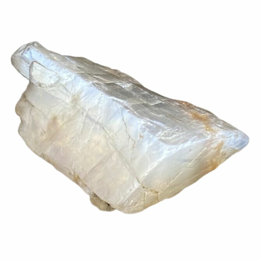 rough white moonstone shard