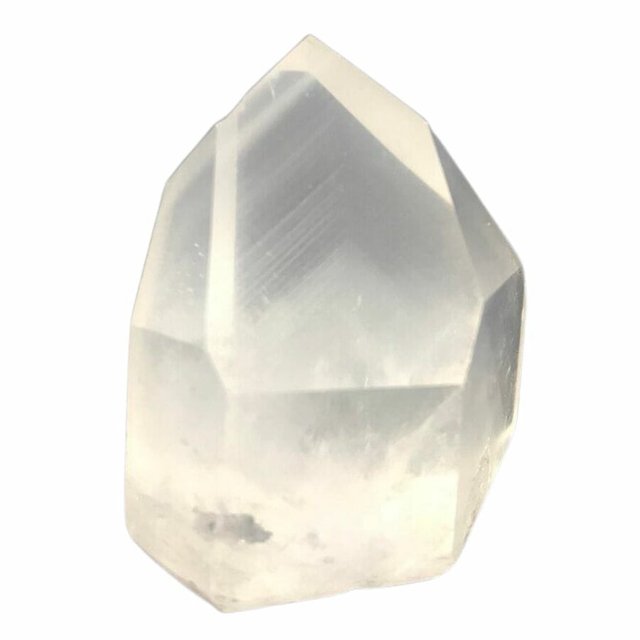 translucent white phantom quartz crystal