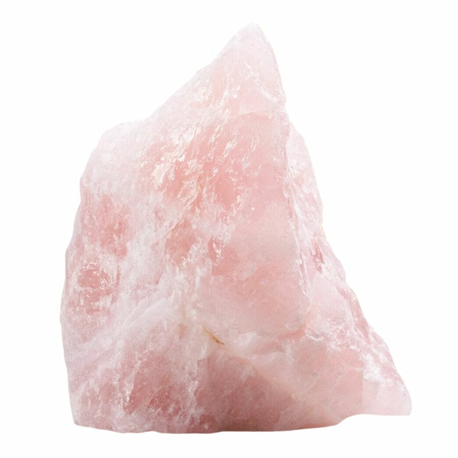 pale pink rose quartz crystal