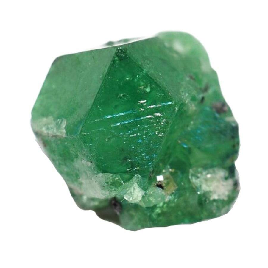 raw green tsavorite crystal