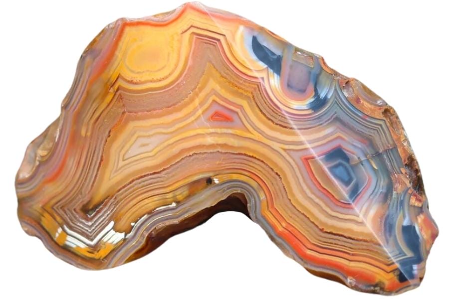A superb specimen of banded agate from Indonesia