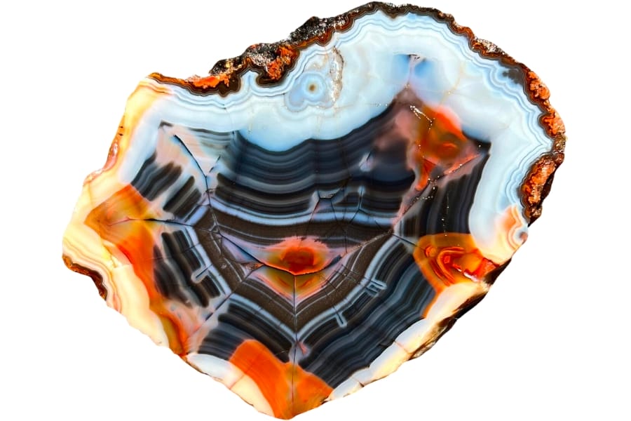 A beautiful agate with colorful bandings from Turkey