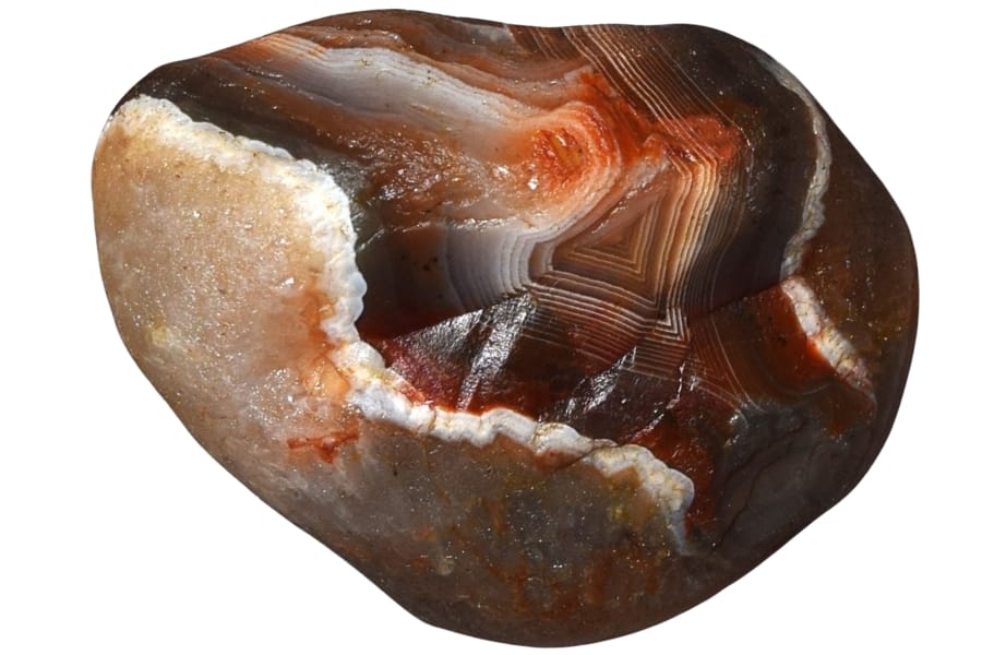 A mesmerizing agate specimen with gorgeous bands