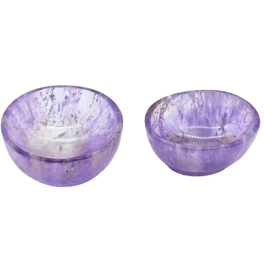 Two fascinating and dainty amethyst bowls