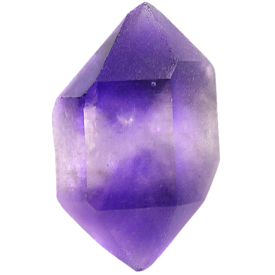 A polished and delicate purple amethyst crystal