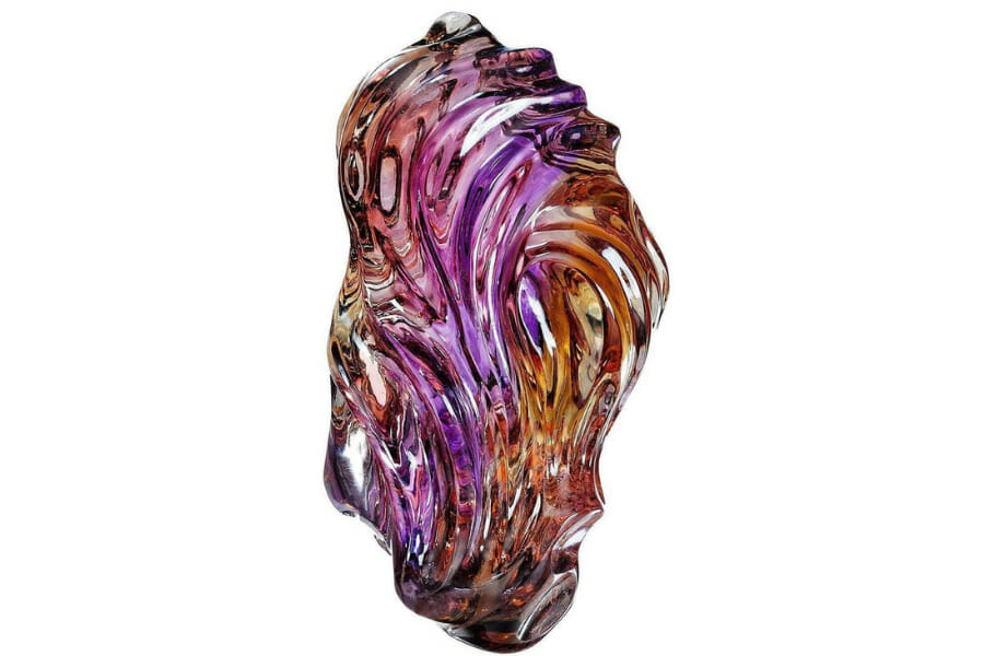 A beautifully hand-carved ametrine gemstone decor