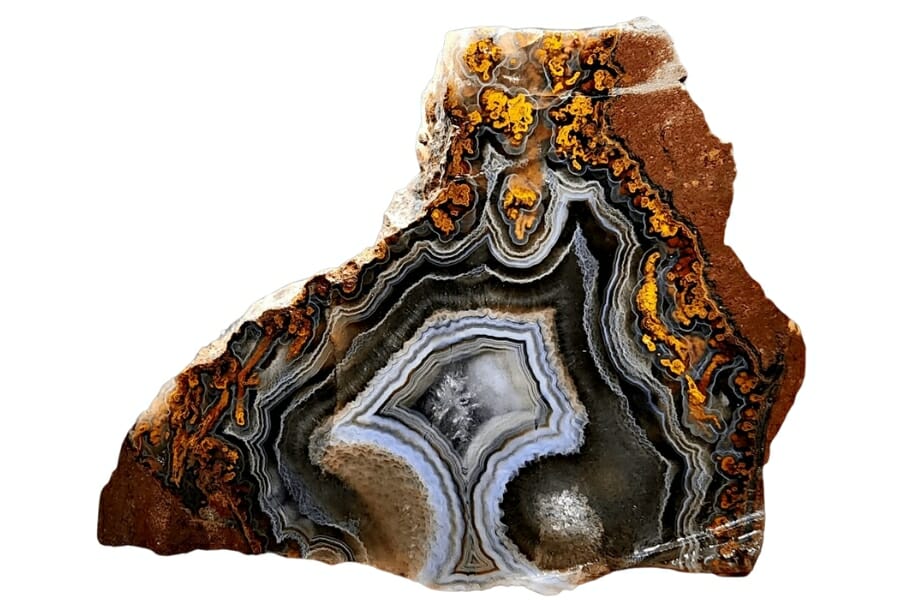 A unique and gorgeous banded agate specimen