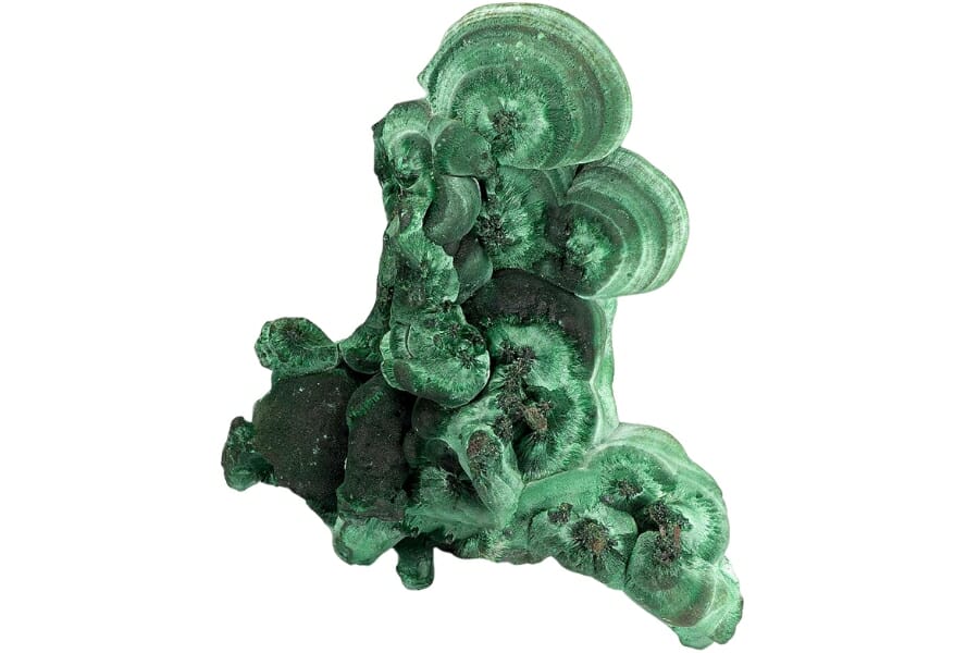 Velvety green malachite exhibiting nice banding