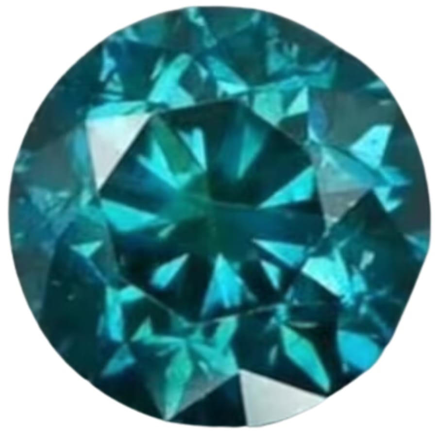 A lovely blue diamond round cut crystal