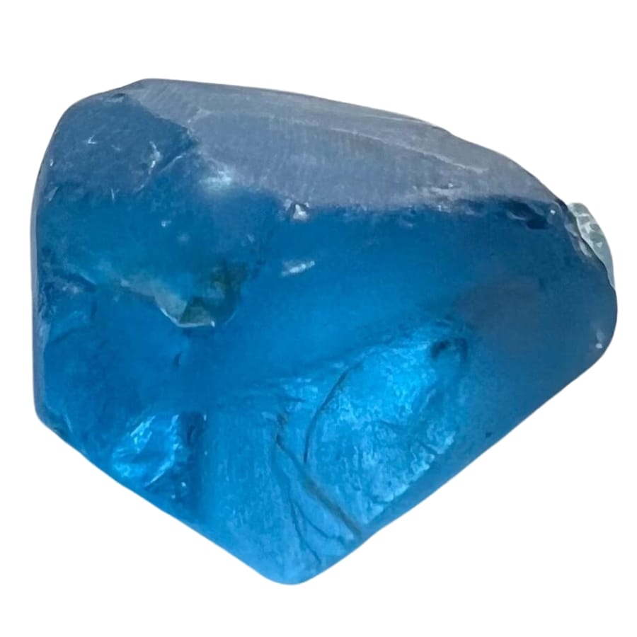 A gorgeous chunk of blue topaz rough stone