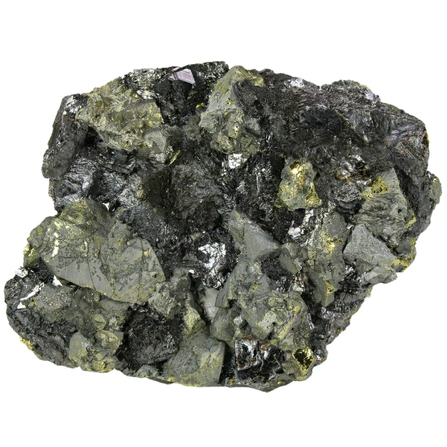 A chunk of a brassy chalcopyrite crystal