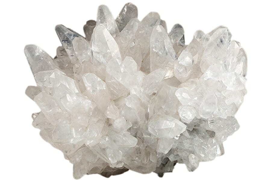 An elegant raw calcite specimen with spiky crystals