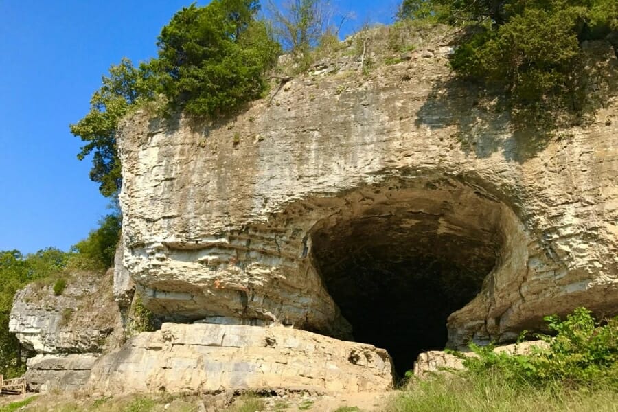 Cave-in-rock state park where many visitors go and see the creation of nature