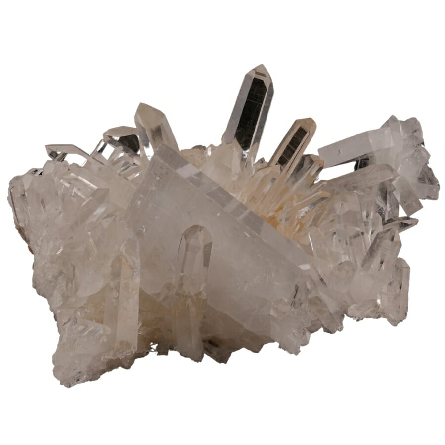 A gorgeous and lustrous clear quartz cluster