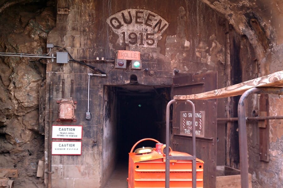A look at the entrance of the Copper Queen Mine