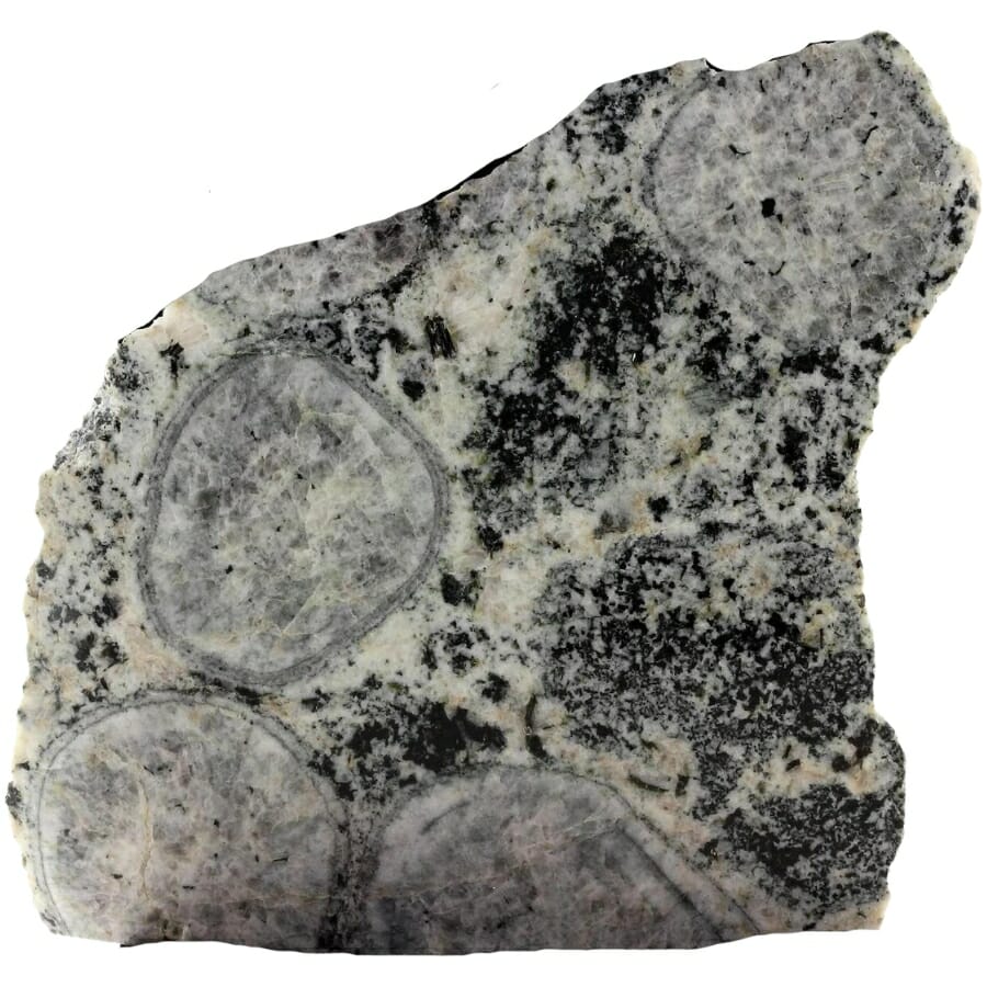 An irregular shaped raw diorite crystal