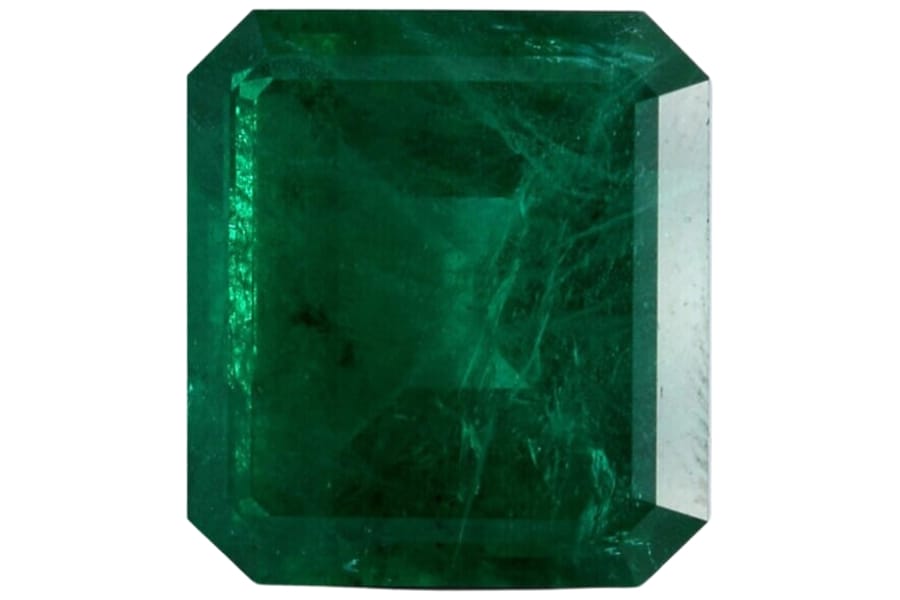 A stunning polished and cut emerald mineral