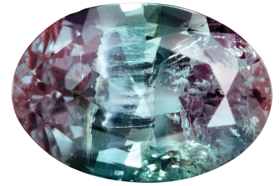 A mesmerizing piece of a polished Alexandrite gemstone