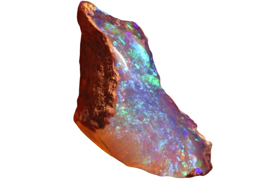 Close-up look at a rough opal