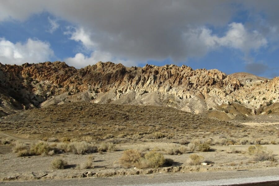 A beautiful landscape of rough terrain at Gabbs Valley Range