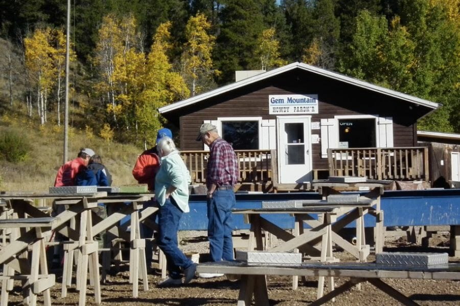 gravel troughs at the Gem Mountain Sapphire Mine