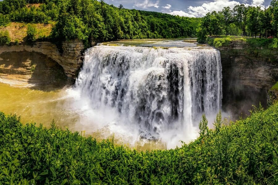 A breathtaking waterfall along the stetch of Genesee River
