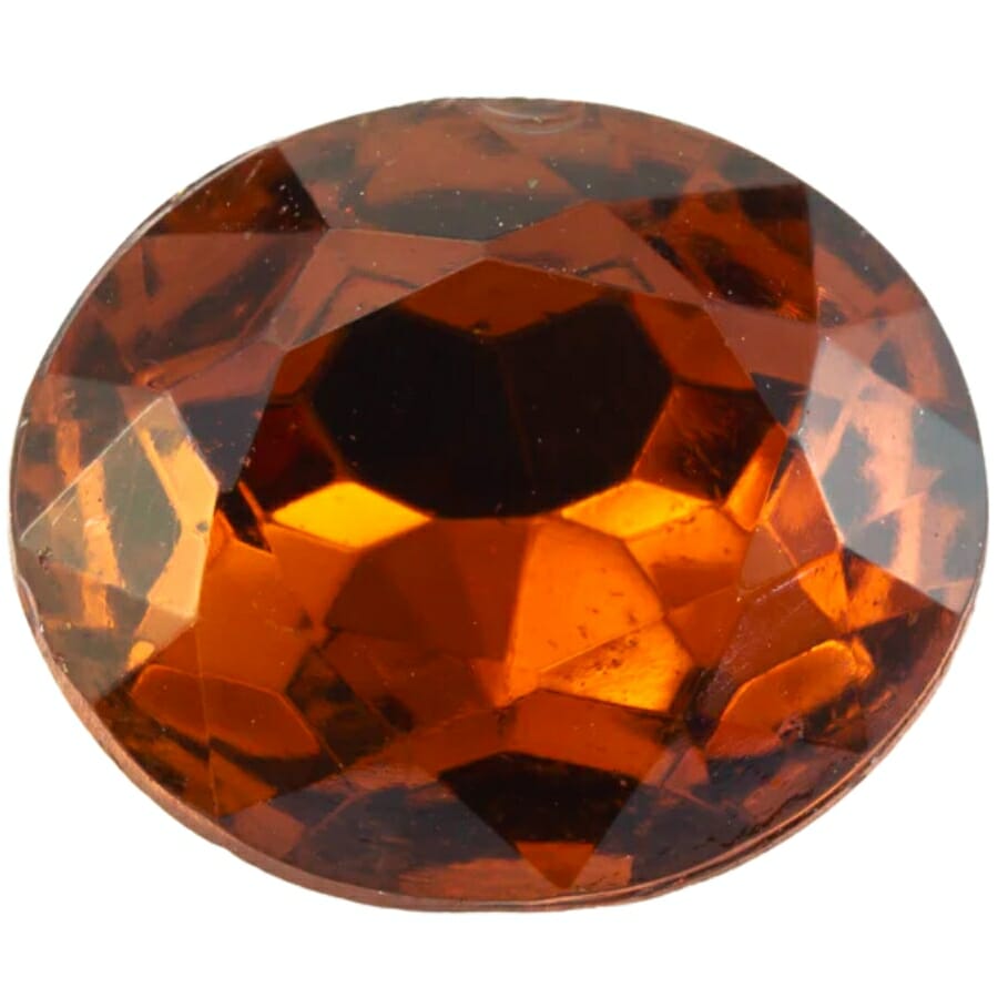 A beautiful round rich honey-brown topaz glass imitation