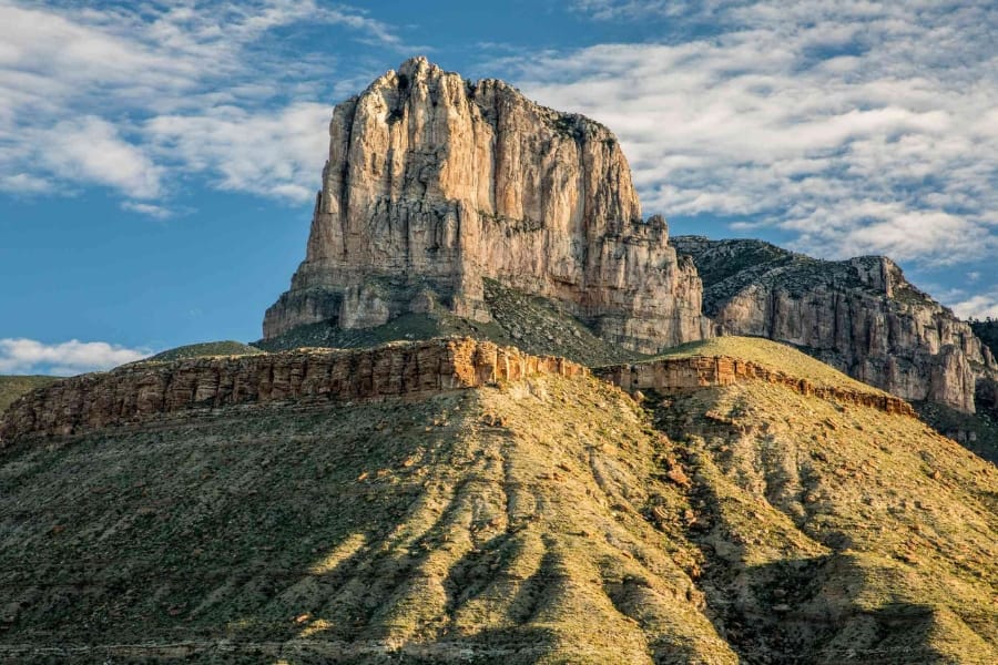 A majestic formation of the Guadalupe Mountains