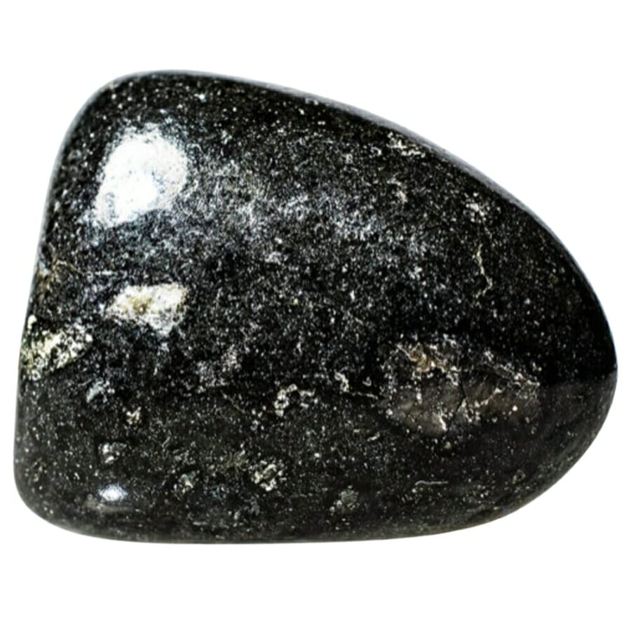 A stunning shiny rough textured kimberlite tumble stone