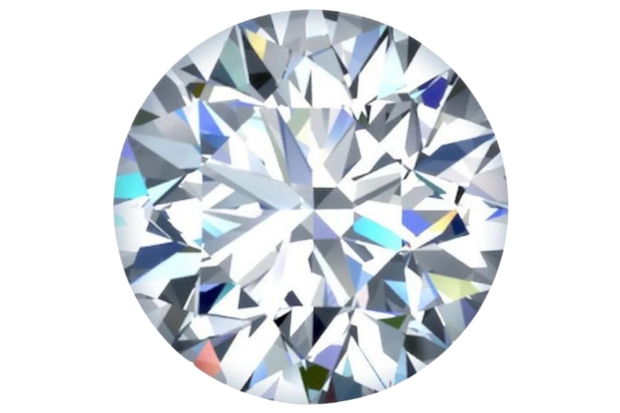 A perfect circular shaped diamond loose gem