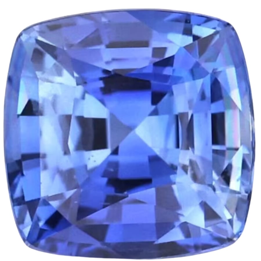 A stunning square cut polished loose sapphire crystal