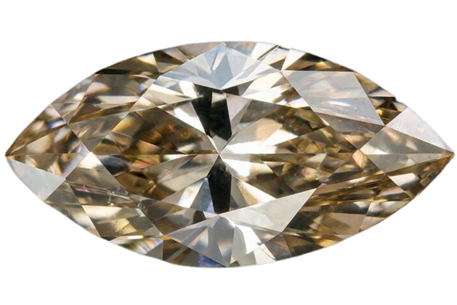 A mesmerizing cut and polished diamond that is shaped like an eye