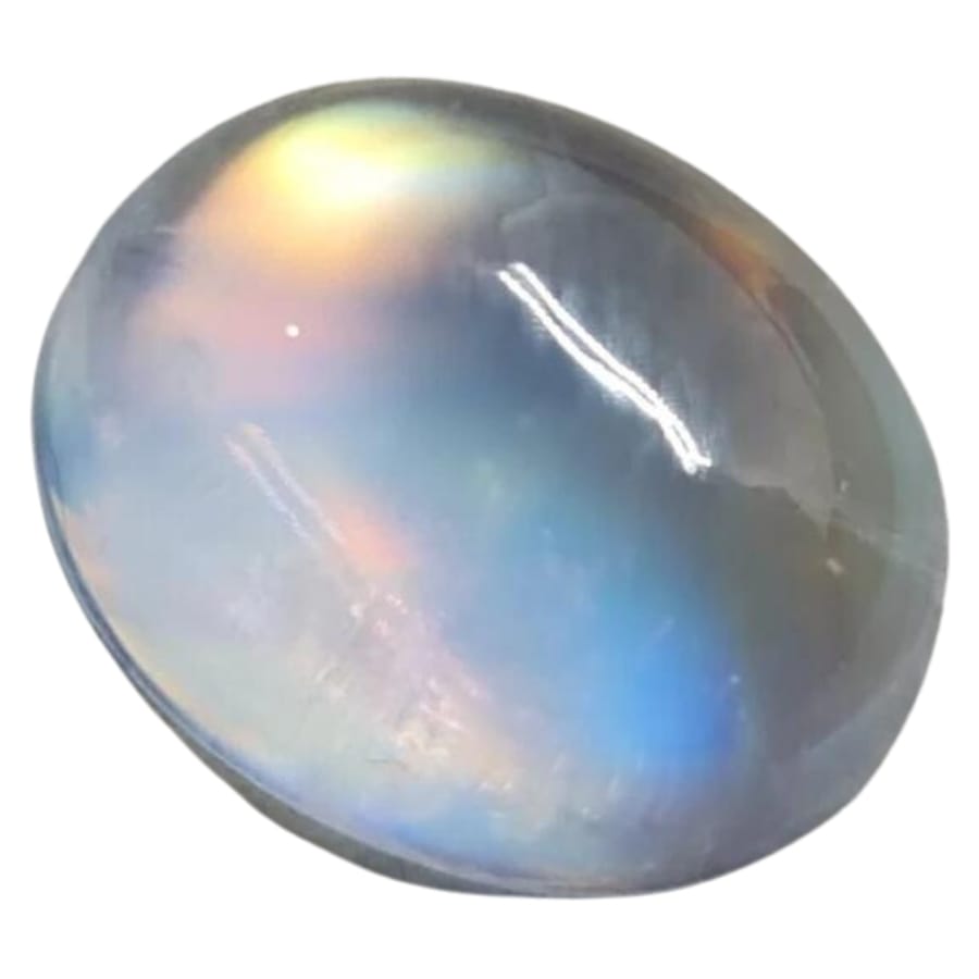 A perfect tumbled moonstone gemstone