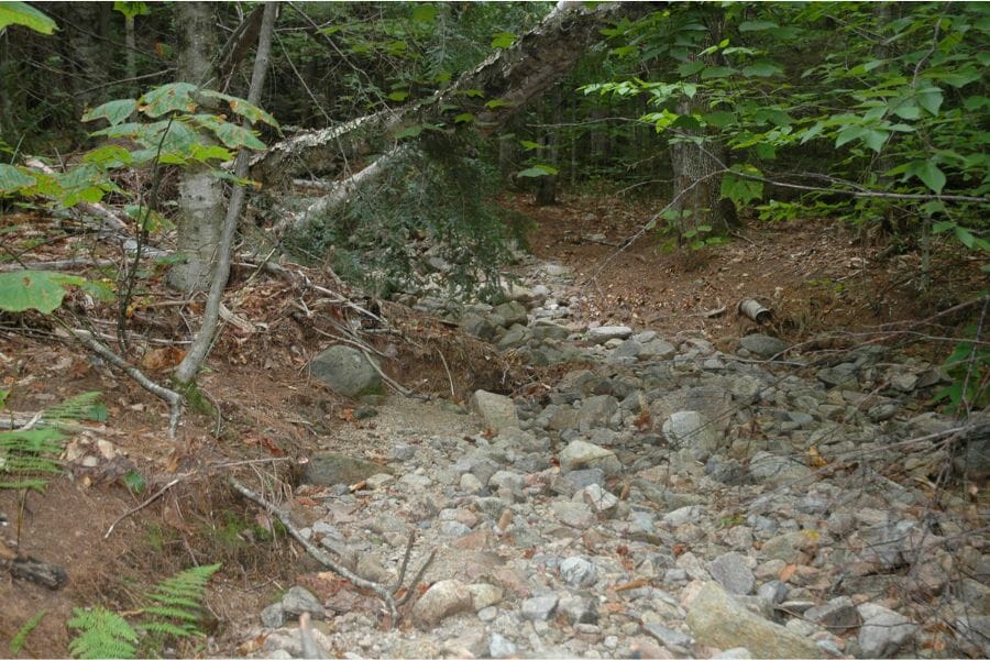 A part of the Moat Mountain Mineral Site showing its area gravels