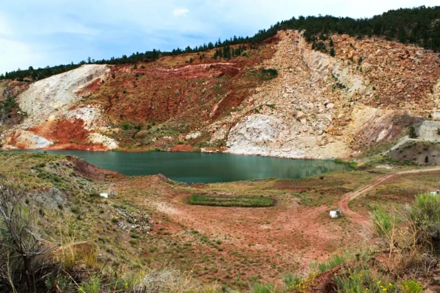 A look at an old copper mine near the Nacimiento Mountains