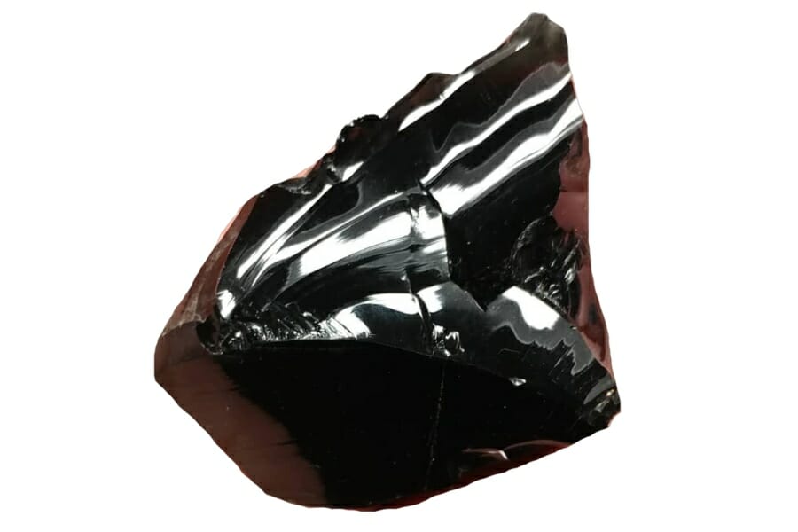 A beautiful unique raw obsidian crystal
