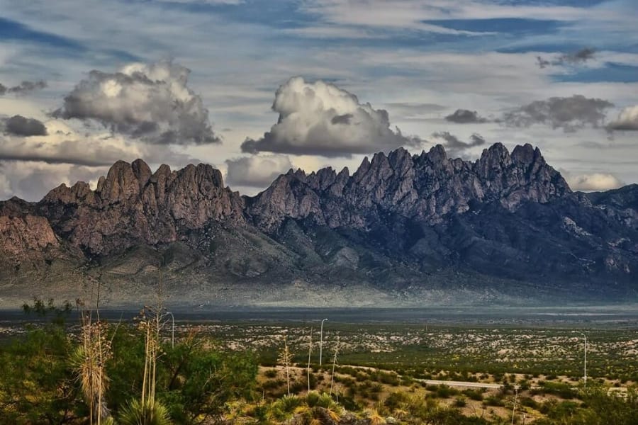 The majestic formation of the Organ Mountains