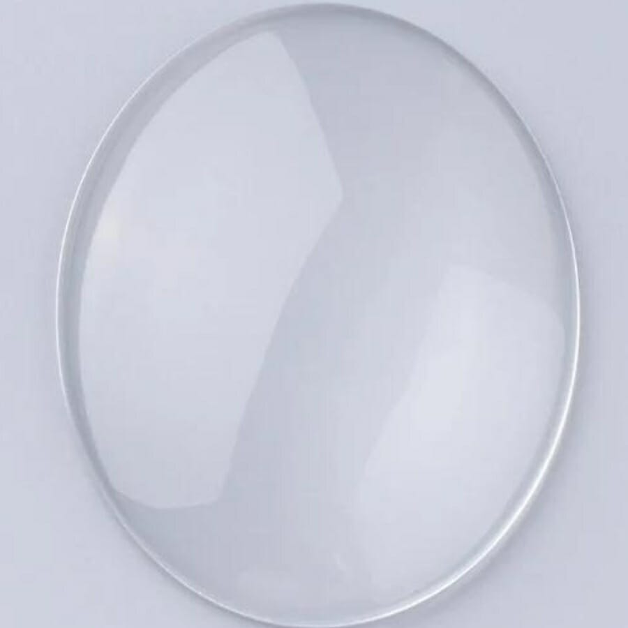 A clear perfect oval glass