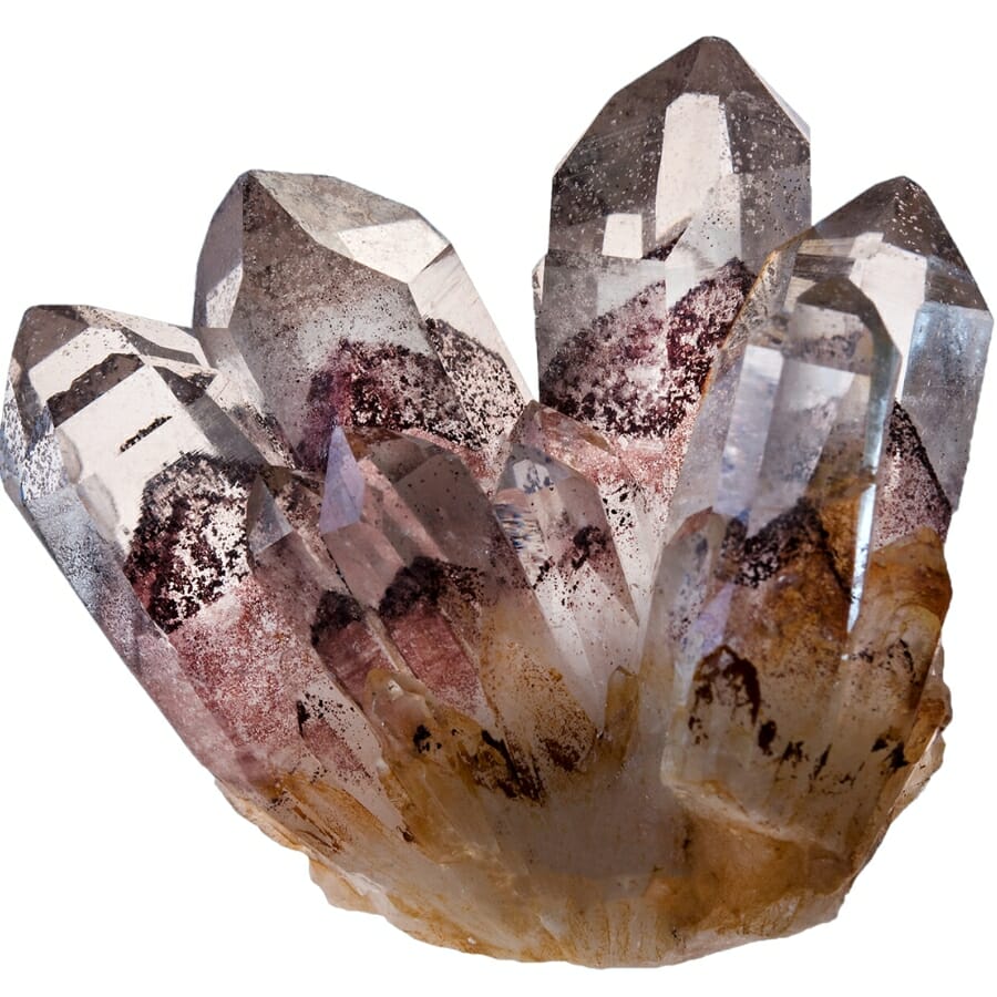 A mesmerizing phantom quartz crystal towers