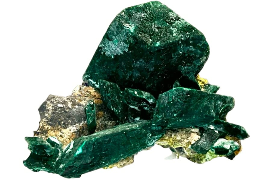 A very aesthetic rare pseudomorph of malachite after azurite