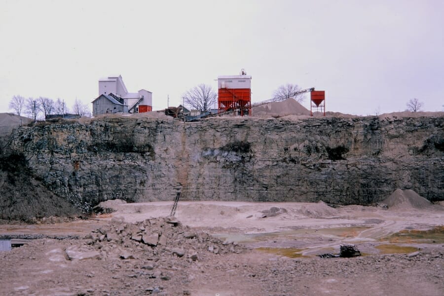 An large, open pit quarry where you can find and search for calcite minerals