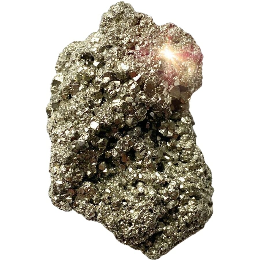 A brilliant pyrite crystal specimen