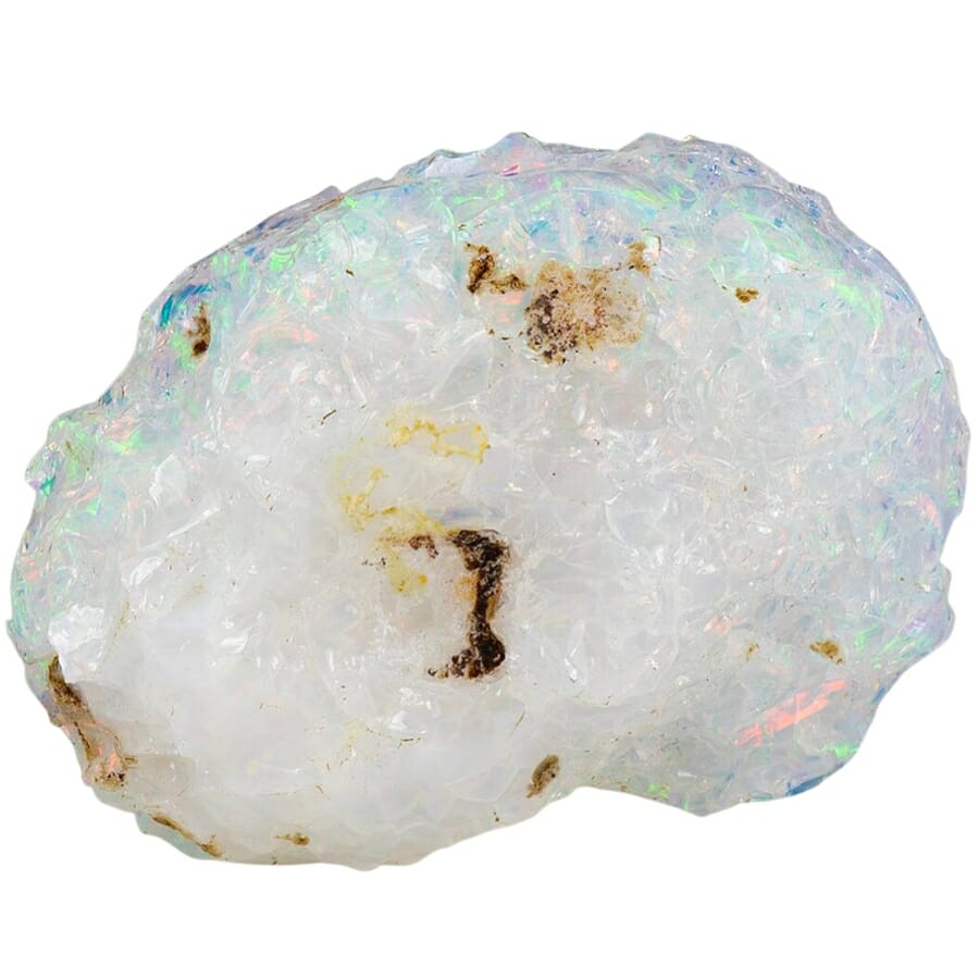 An opal from Ethiopia with very little attached matrix and amazing fire