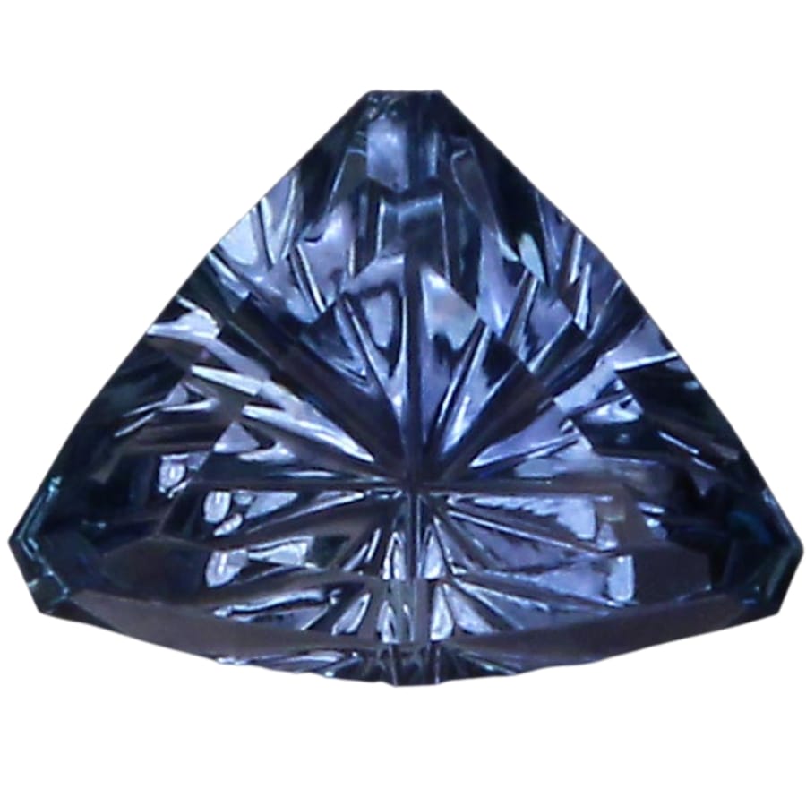 A gorgeous triangular cut sapphire gemstone 