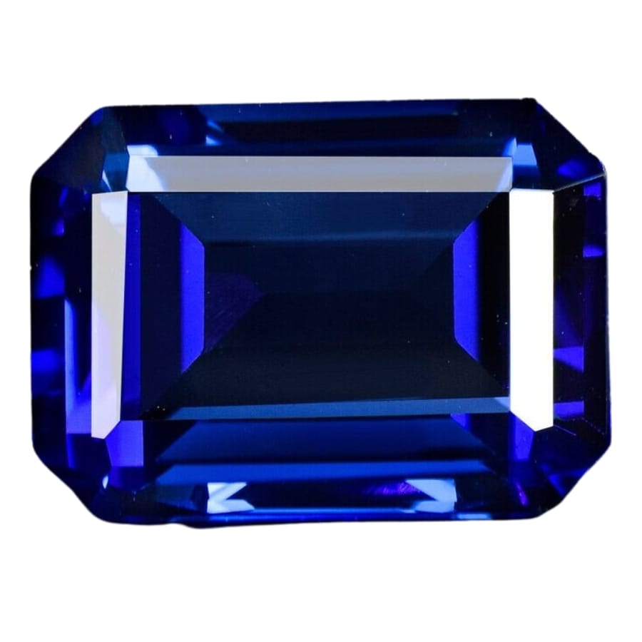 An elegant dark blue sapphire gemstone