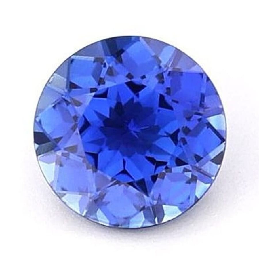 A beautiful circular sapphire gemston