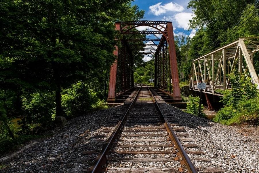 A railroad bridge in Kentucky where you can find rare fossils