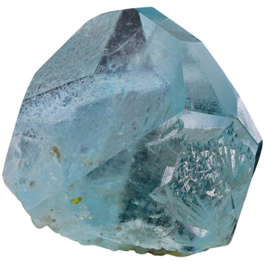 Blue topaz with gemmy, transparent interior