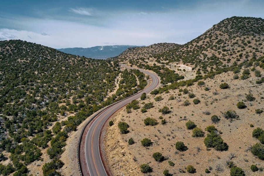A scenic drive through Turquoise Trail