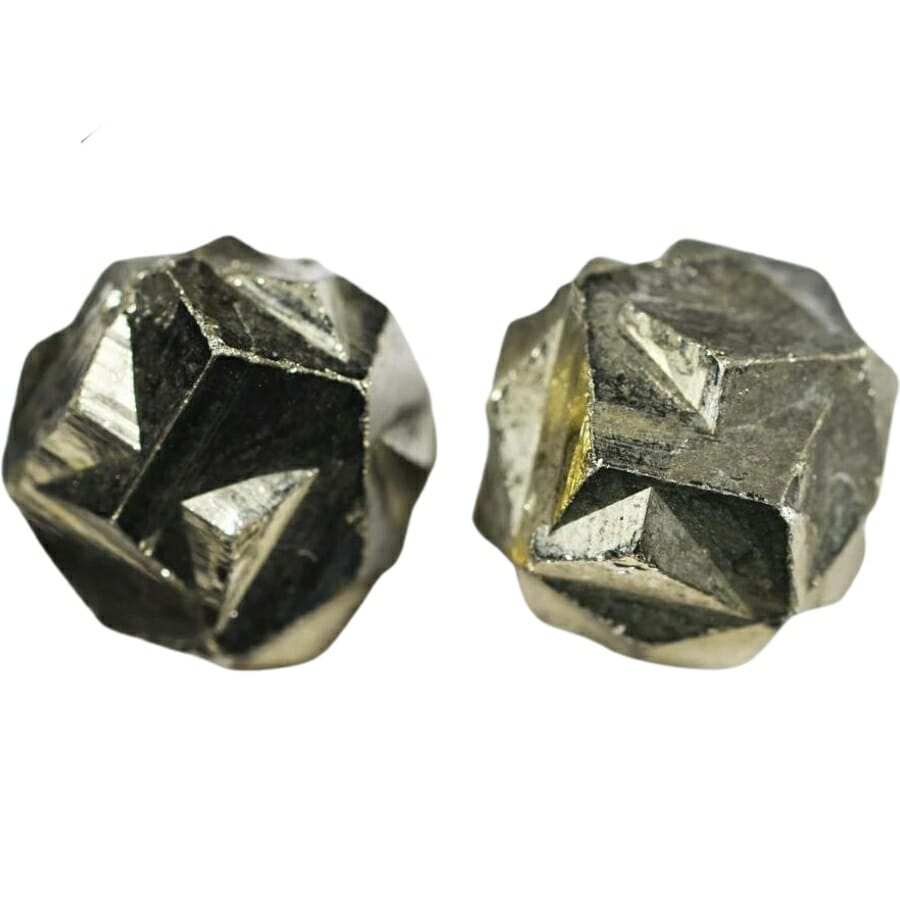 A rare and unique twin pyrite crystals